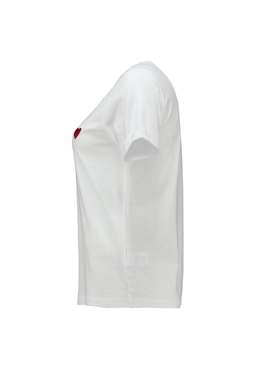 HAILYS Heart Print Tee - White