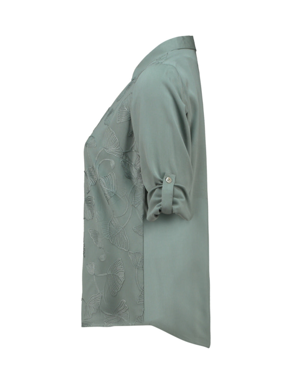 ZABAOINE Mid Sleeve Blouse - Sage