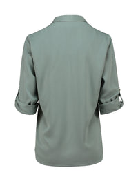 ZABAOINE Mid Sleeve Blouse - Sage