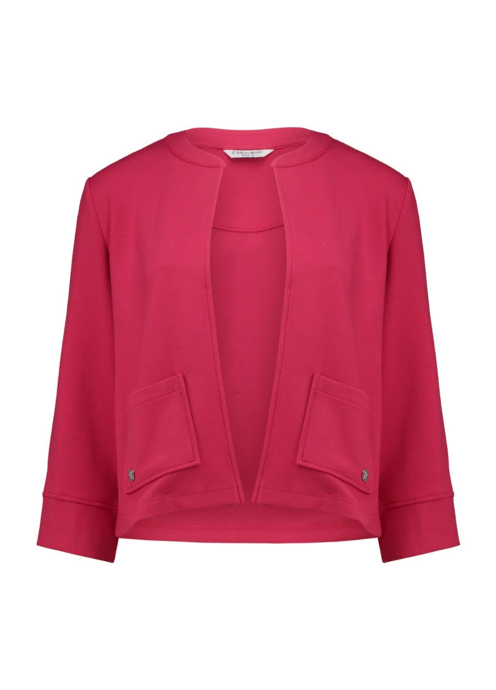 ZABAOINE Open Front Top - Pink