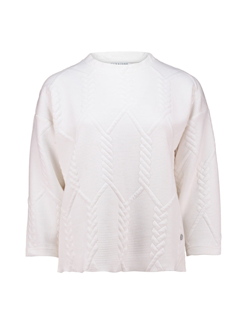 ZABAOINE Andrea Textured Sweatshirt - Cream