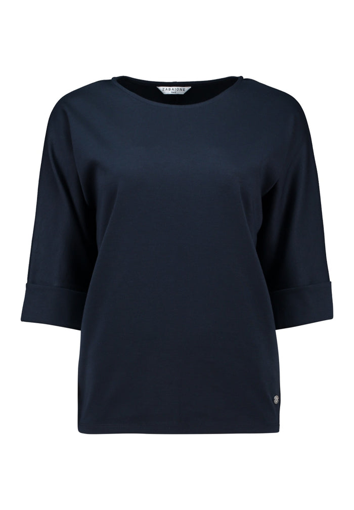 ZABAOINE Short Sleeve Top - Navy