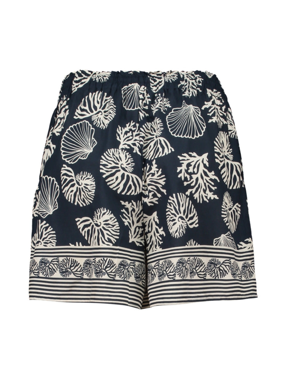 HAILYS Inara Ocean Print Shorts - Navy