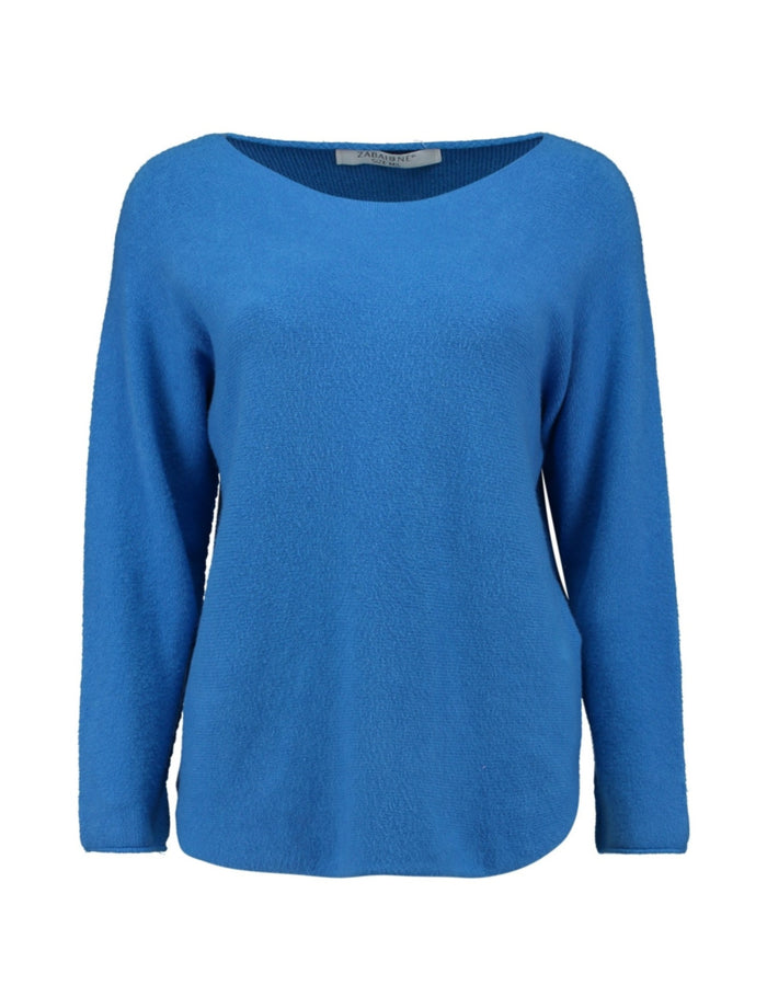ZABAOINE Ina Boat Neck Jumper - Blue