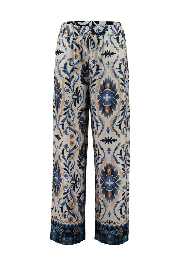 ZABAOINE Olia Print Trouser - Navy Print