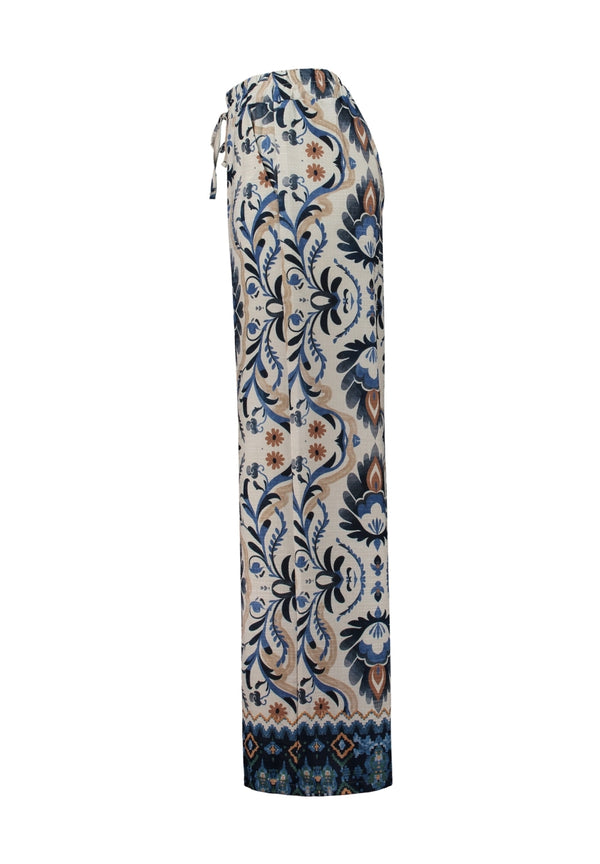 ZABAOINE Olia Print Trouser - Navy Print