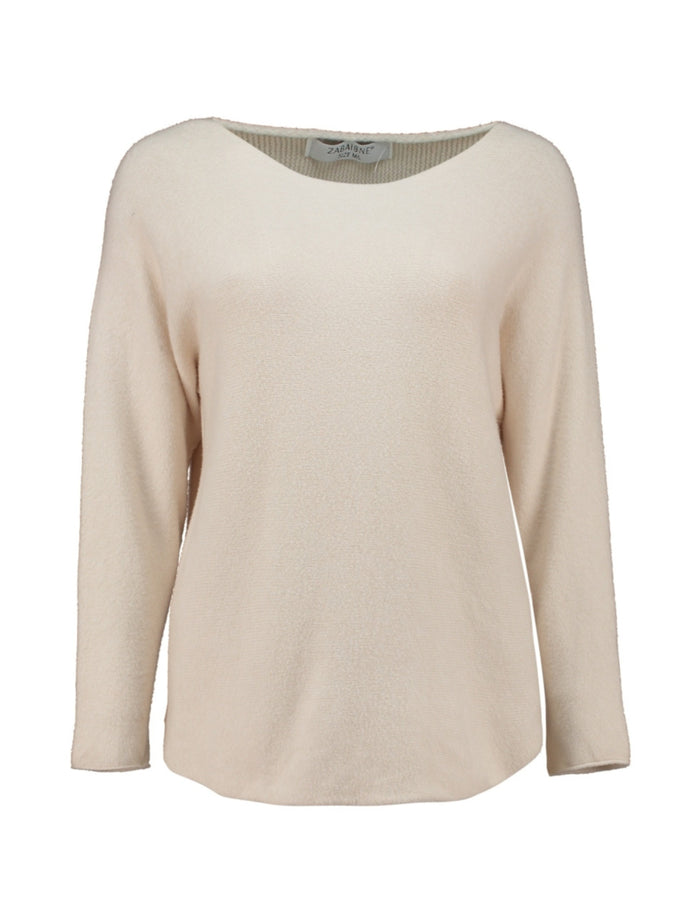 ZABAOINE Ina Boat Neck Jumper - Beige