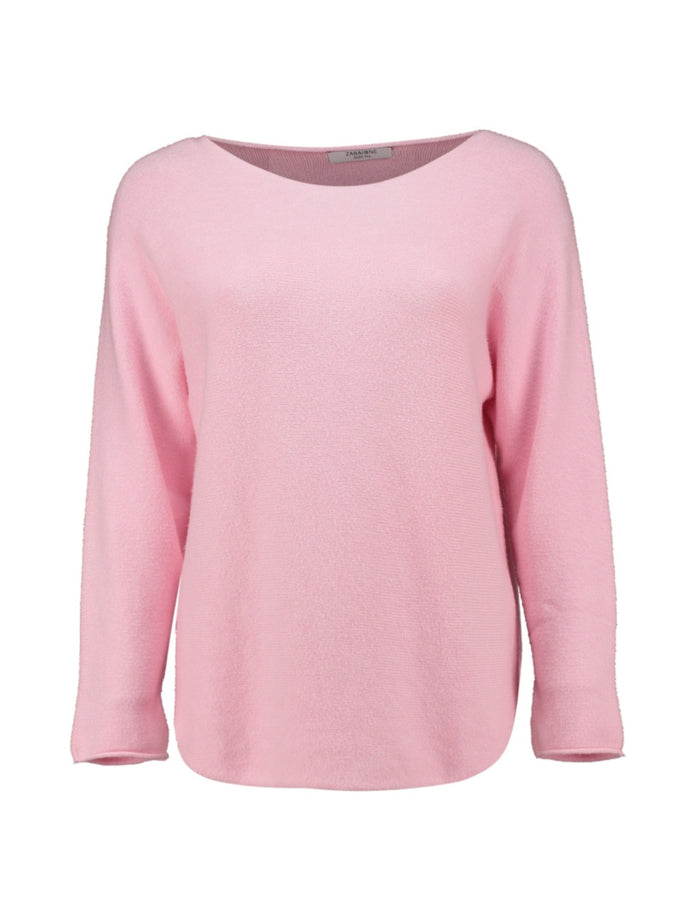 ZABAOINE Ina Boat Neck Jumper - Pink
