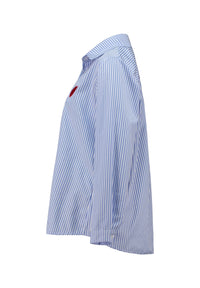 HAILYS Heart Shirt - Blue Stripe