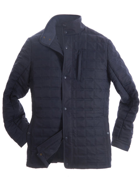 VEDONEIRE : Premium Square Quilt Coat - Navy