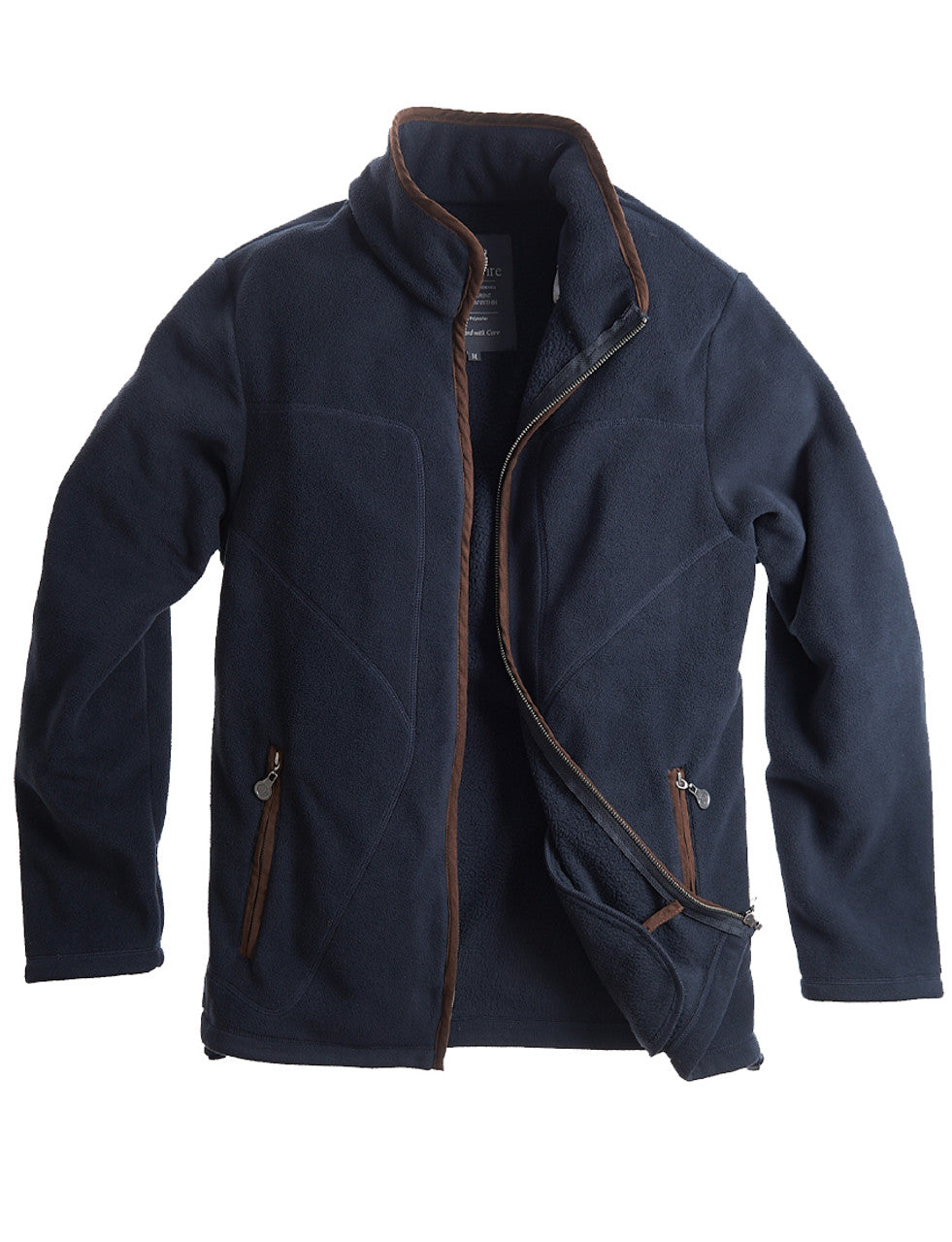 VEDONEIRE Men's Casual Full Zip Fleece Jacket - Navy