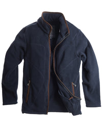 VEDONEIRE Men's Casual Full Zip Fleece Jacket - Navy