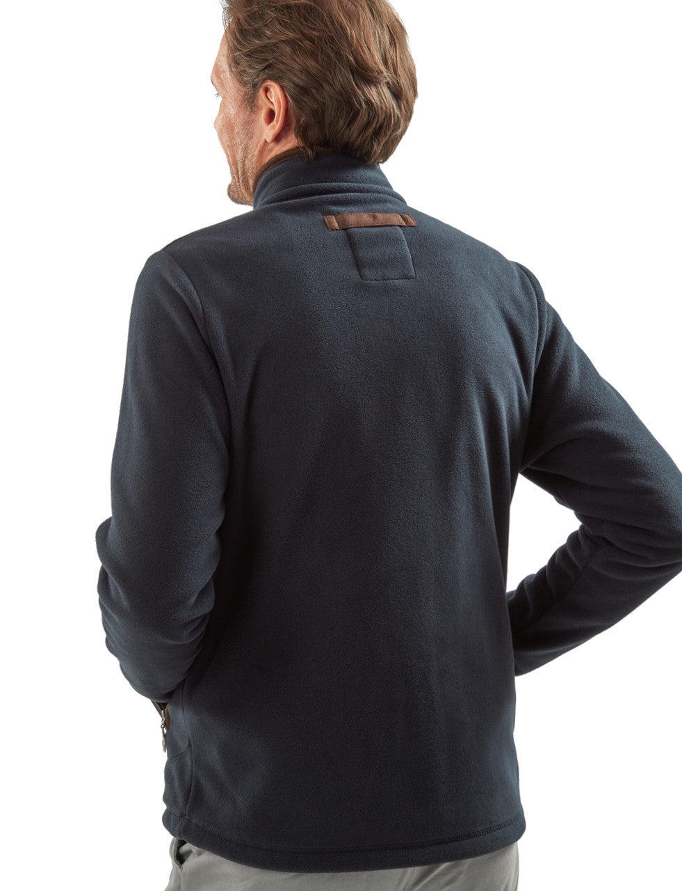 VEDONEIRE Men's Casual Full Zip Fleece Jacket - Navy