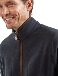 VEDONEIRE Men's Casual Full Zip Fleece Jacket - Navy