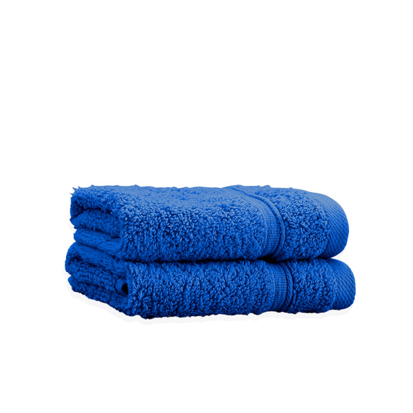 CATHERINE LANSFIELD Zero Twist Cotton Face Cloth Pair - Cobalt Blue