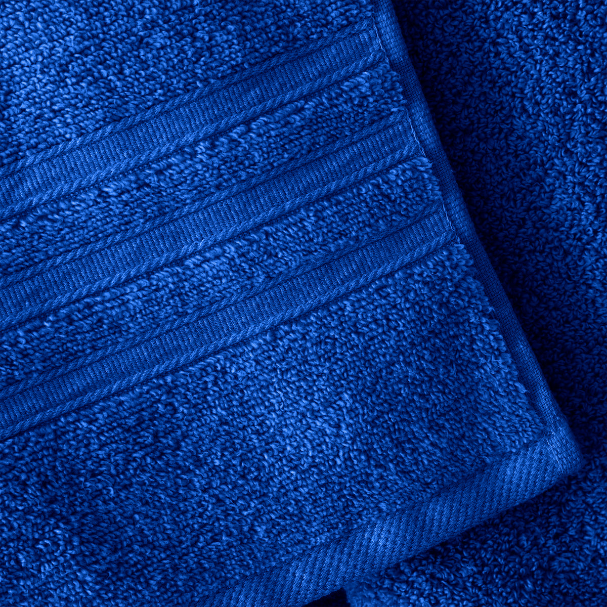CATHERINE LANSFIELD Zero Twist Cotton Towel - Cobalt Blue (Available in 3 Sizes)