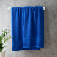 CATHERINE LANSFIELD Zero Twist Cotton Towel - Cobalt Blue (Available in 3 Sizes)