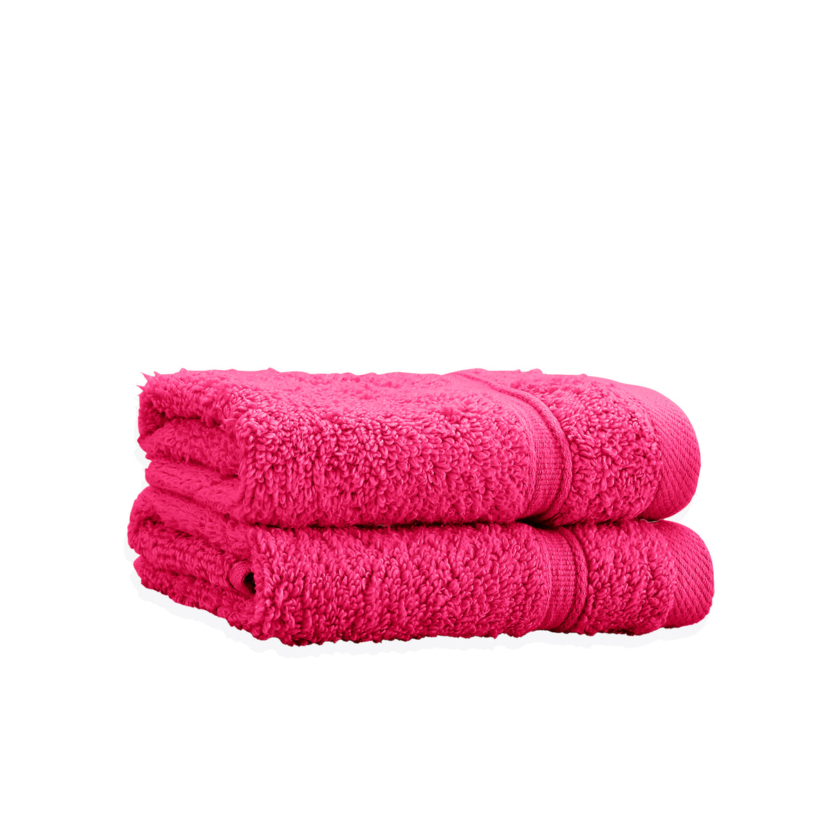 CATHERINE LANSFIELD Zero Twist Cotton Face Cloth Pair - Hot Pink