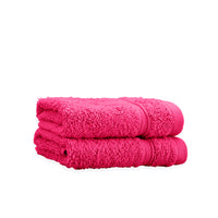 CATHERINE LANSFIELD Zero Twist Cotton Face Cloth Pair - Hot Pink