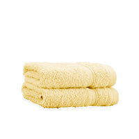 CATHERINE LANSFIELD Zero Twist Cotton Face Cloth Pair - Yellow