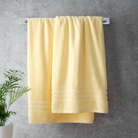 CATHERINE LANSFIELD Zero Twist Cotton Towel - Yellow (Available in 3 Sizes)