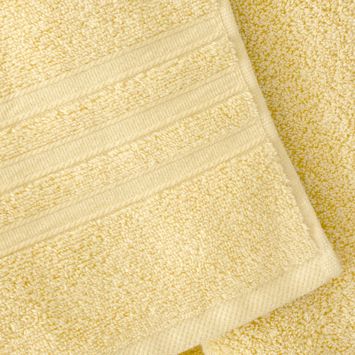 CATHERINE LANSFIELD Zero Twist Cotton Towel - Yellow (Available in 3 Sizes)