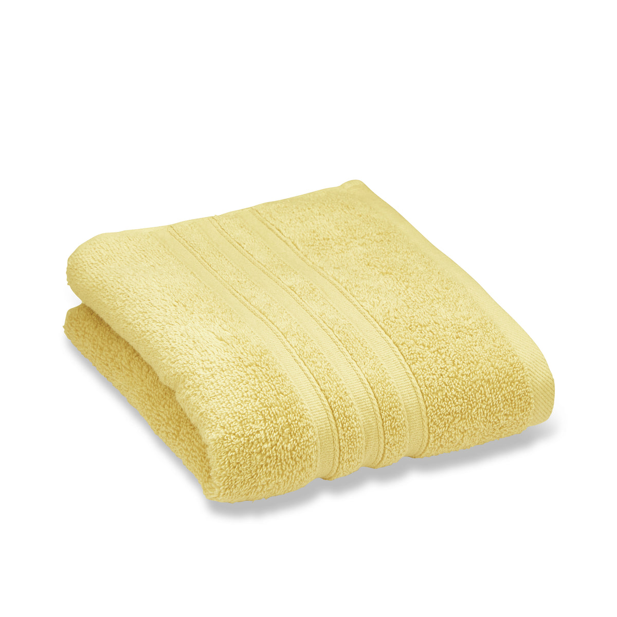 CATHERINE LANSFIELD Zero Twist Cotton Towel - Yellow (Available in 3 Sizes)