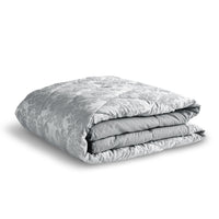 CATHERINE LANSFIELD Damask Jacquard Bedspread Throw 240x260cm - Silver