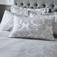 CATHERINE LANSFIELD Damask Jacquard Duvet Cover Set - Silver