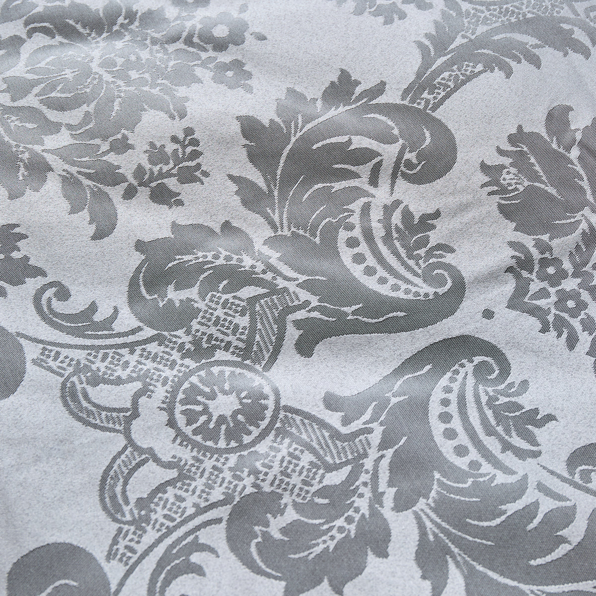 CATHERINE LANSFIELD Damask Jacquard Duvet Cover Set - Silver