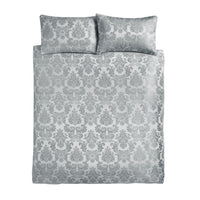 CATHERINE LANSFIELD Damask Jacquard Duvet Cover Set - Silver