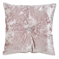 CATHERINE LANSFIELD Crushed Velvet Cushion 45x45cm - Blush