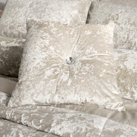 CATHERINE LANSFIELD Crushed Velvet Cushion 45x45cm - Natural