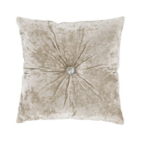CATHERINE LANSFIELD Crushed Velvet Cushion 45x45cm - Natural