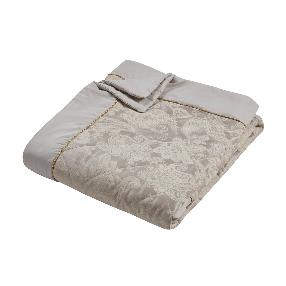 CATHERINE LANSFIELD Opulent Jacquard Bedspread Throw 240x260cm - Champagne