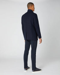REMUS UOMO Jonah Wool-Blend Tailored Coat - Navy