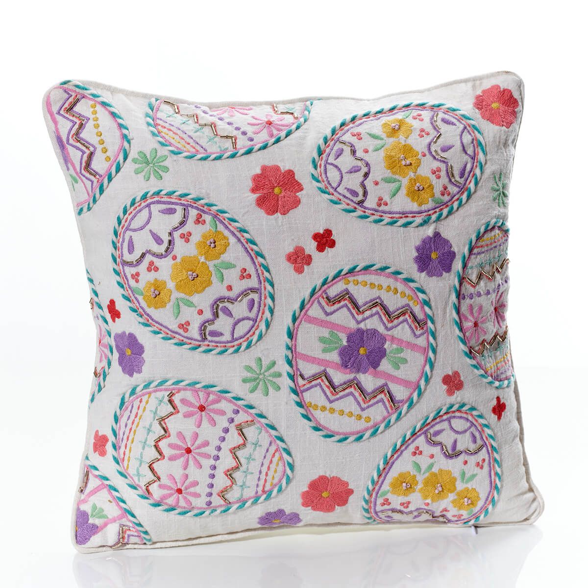 LANGS Embroidered Easter Eggs Cushion 35x35cm
