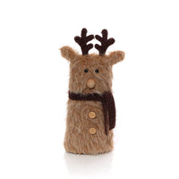LANGS Nordic Nest Novelty Faux Fur Reindeer Standing Figure 27cm