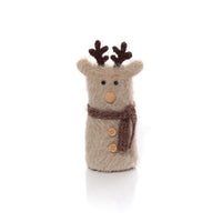 LANGS Nordic Nest Novelty Faux Fur Reindeer Small Standing Figure 19cm