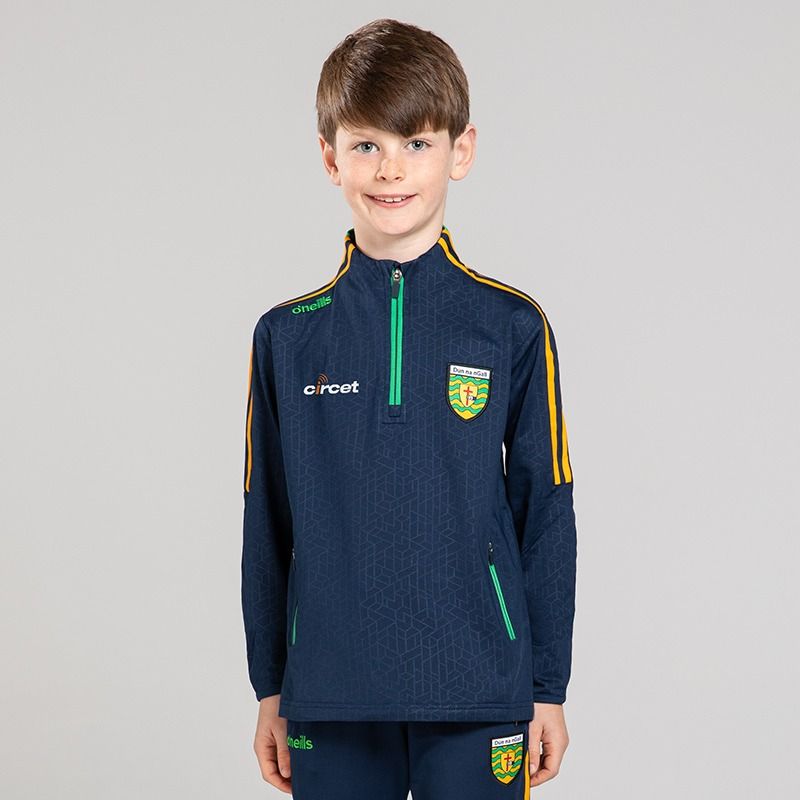 O'NEILLS Donegal GAA Kids' Hydra Fleece Half Zip Top - Navy/Green