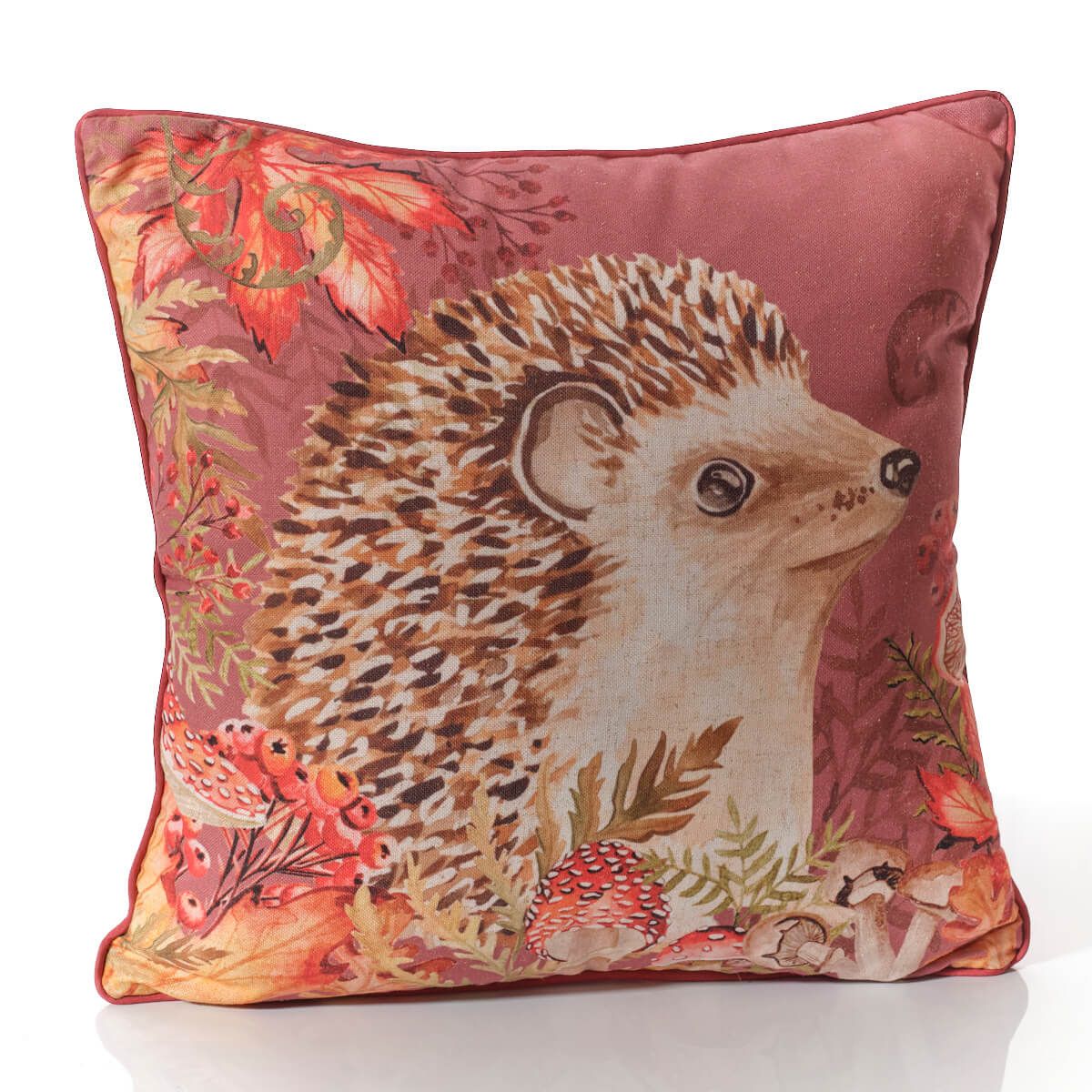 LANGS Toadstool Tales Hedgehog Cushion 45x45cm