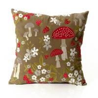 LANGS Toadstool Tales Embroidered Red Spot Cushion 45x45cm