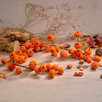 LANGS Pumpkin Burnt Orange Shearling Garland 150cm