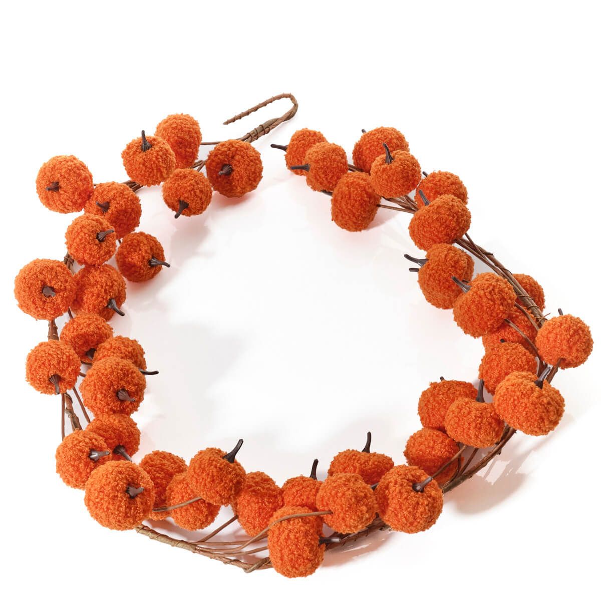 LANGS Pumpkin Burnt Orange Shearling Garland 150cm