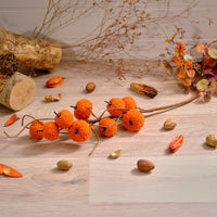 LANGS Pumpkin Burnt Orange Shearling Branch 71cm