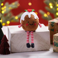 LANGS Jingle and Joy Christmas Pudding Shelf Sitter 18cm