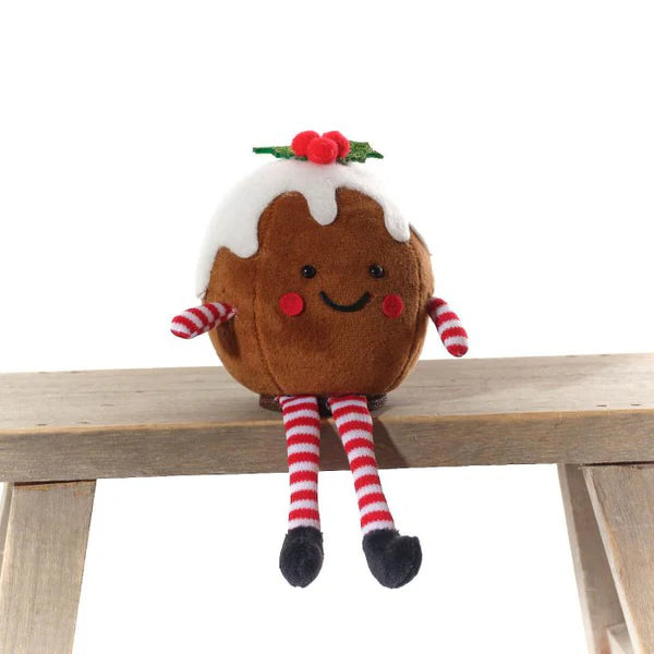 LANGS Jingle and Joy Christmas Pudding Shelf Sitter 18cm