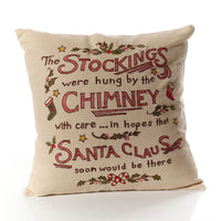 LANGS Stockings 100% Cotton Embroidered Cushion 45x45cm