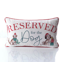 LANGS Furry and Festive Reserved for Dog Velour Cushion 50x30cm