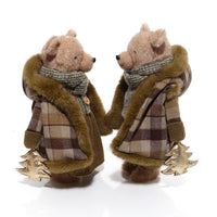 LANGS Evergreen Standing Plush Boy or Girl Bear Ornament 44cm - 1Pc